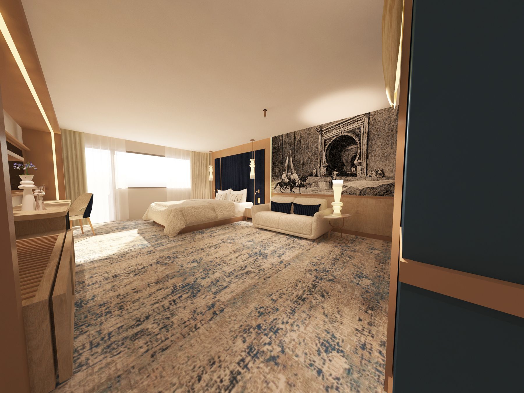 Chambre Prémium du Fès Blue Hôtel